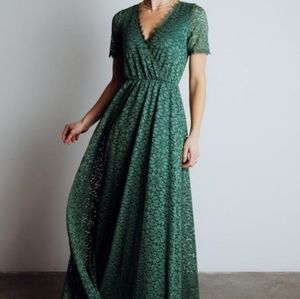 EUC Baltic Born Venice Lace Maxi Dress - Green (Large)